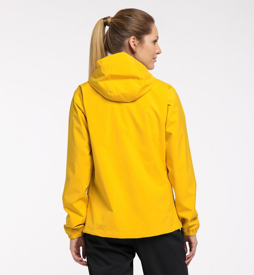 Haglöfs Womens Buteo Waterproof Jacket Yellow New Zealand 23804GFHJ